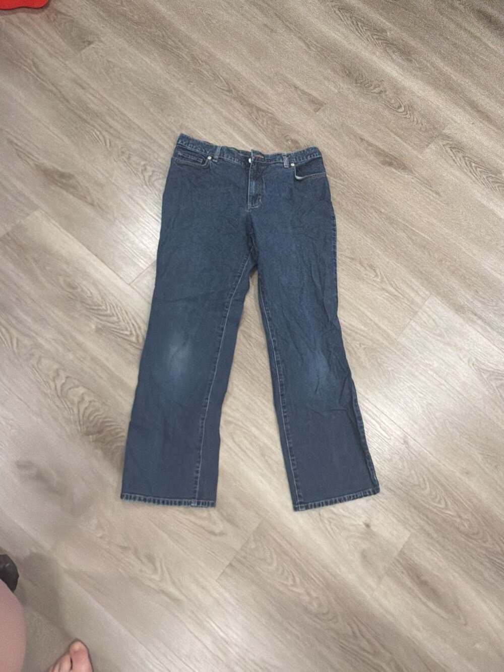 Lands' End Jeans Size 12 Blue Denim Straight Leg